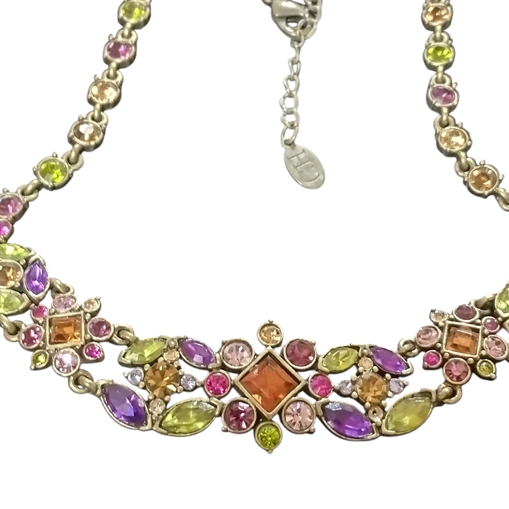 Elegant CH Multicolor Gemstone Necklace